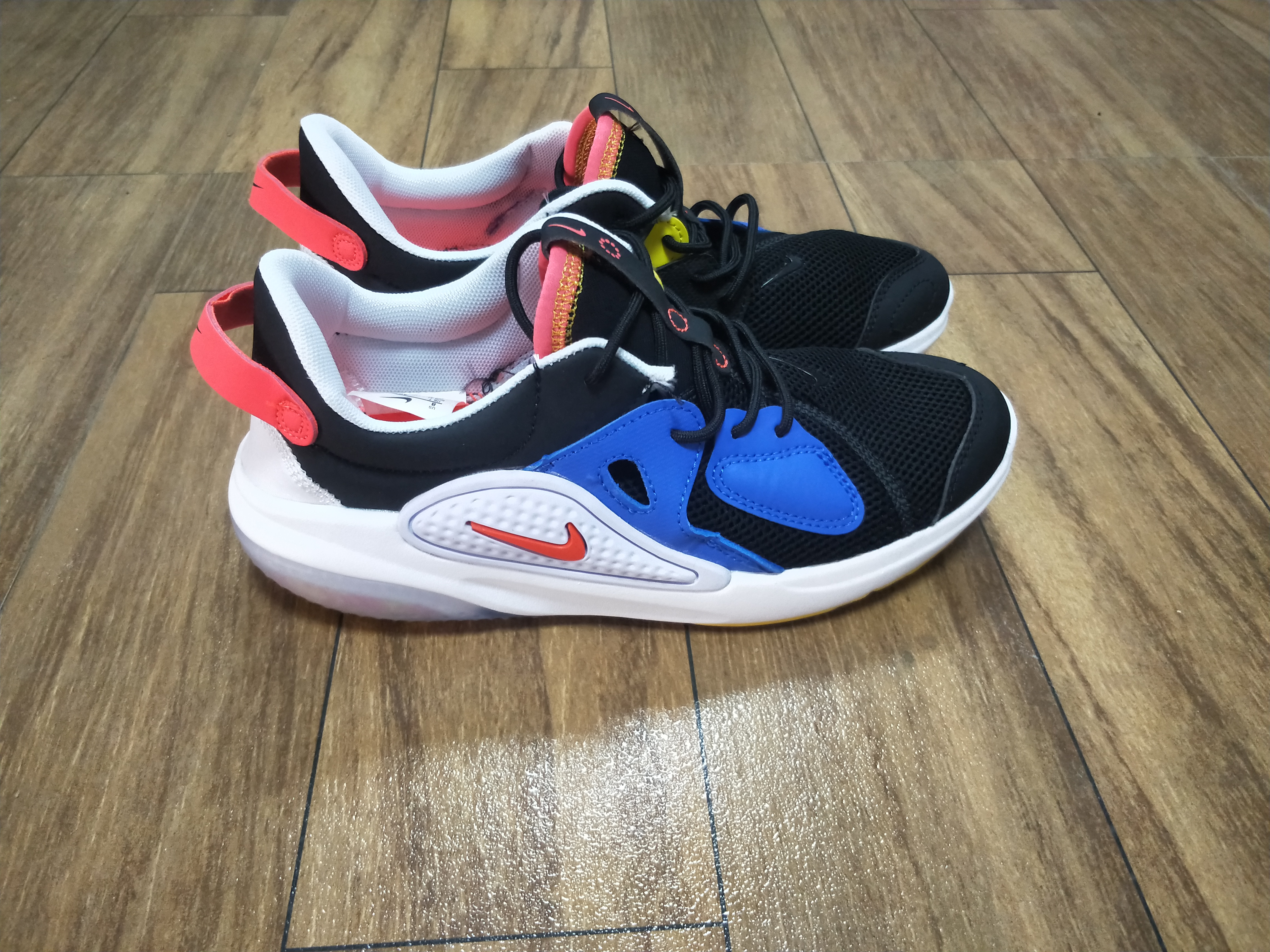 Women Nike Joyride Run FK Black Blue Red White Shoes - Click Image to Close